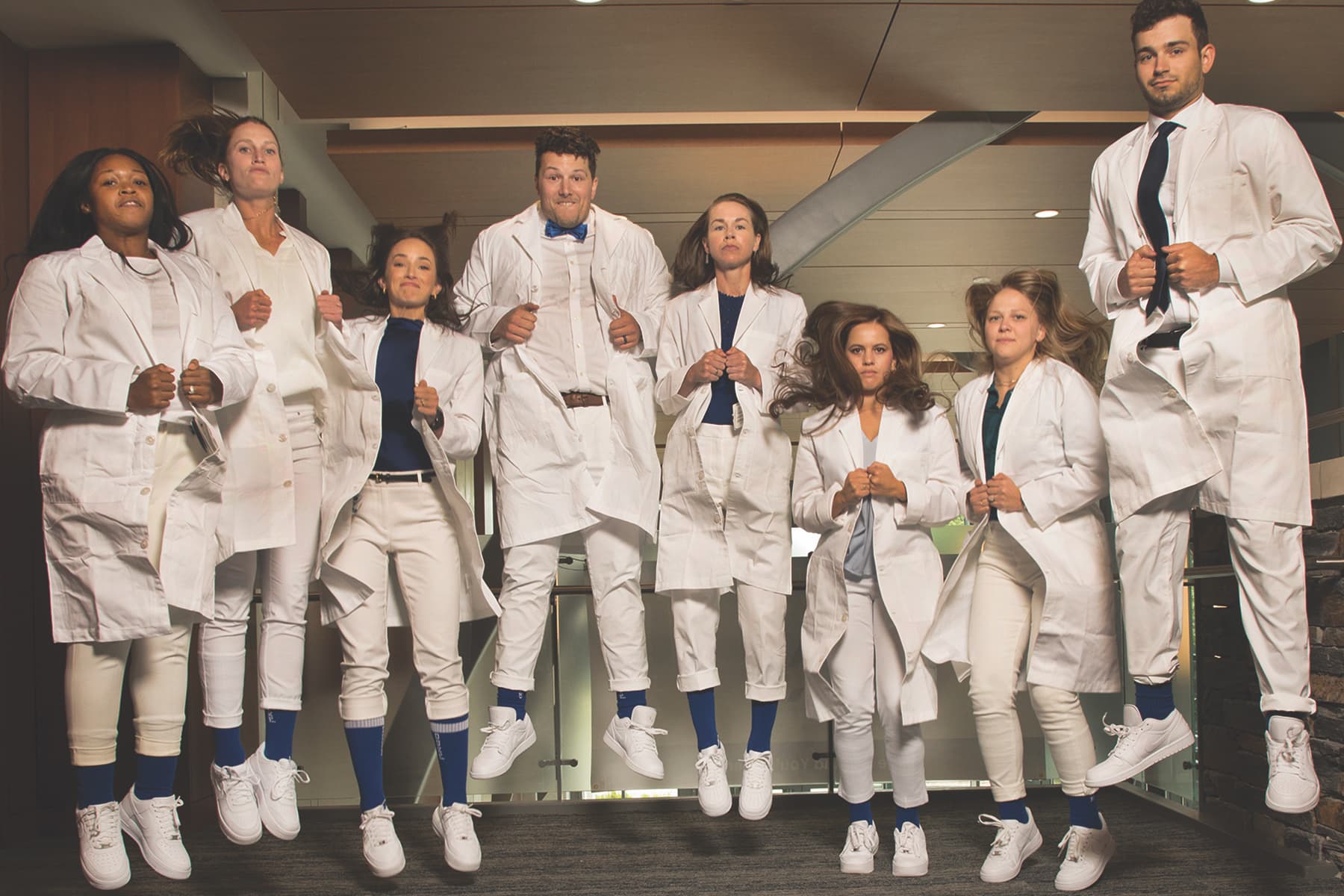 Orthopaedic surgery residents after receiving their white coats Photo by Chris Hildreth