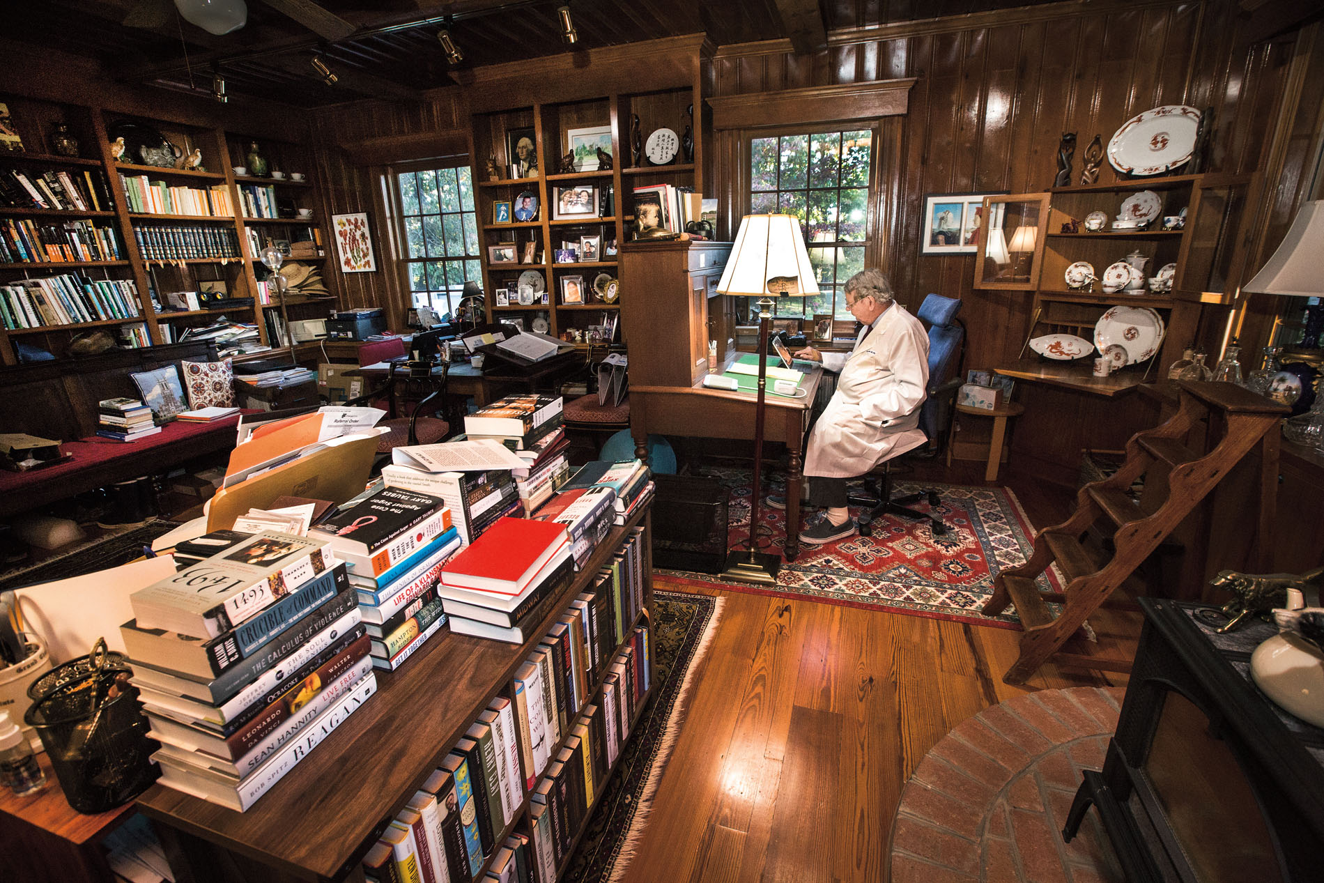 Darell Bigner in his home office