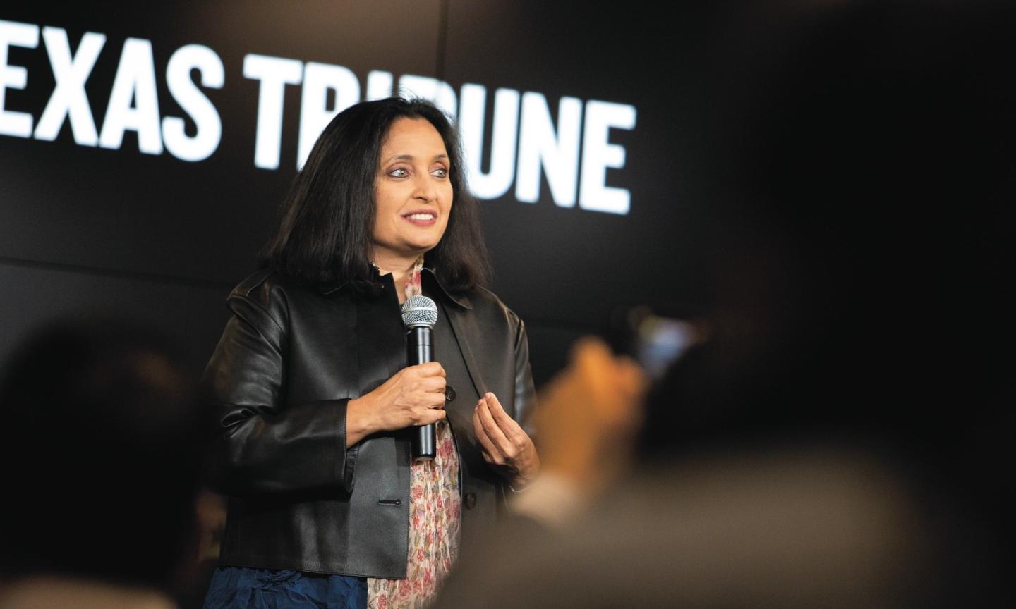 Sonal Shah, the new CEO of The Texas Tribune, at Studio 919 in Austin, Texas.