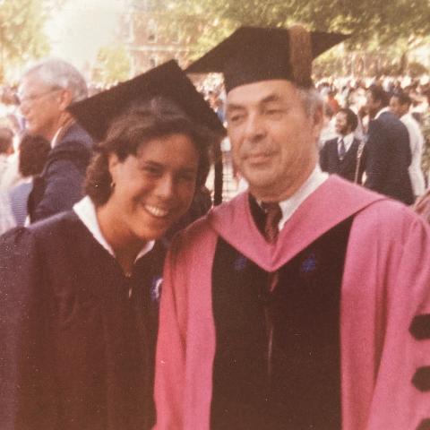 Sterly Wilder with her father, university marshal and Distinguished Service Professor Pelham Wilder Jr.